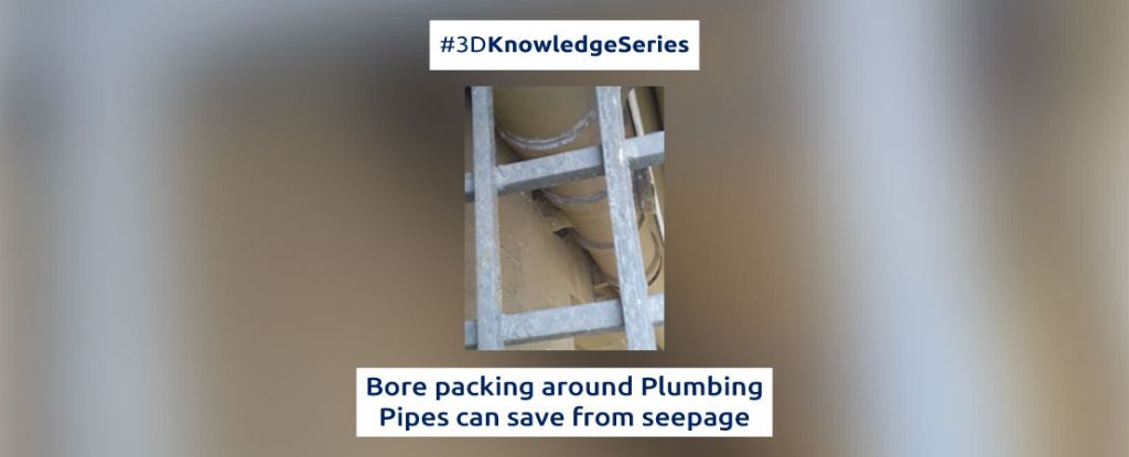 Bore packing around Plumbing Pipes can save from seepage - Professional ...