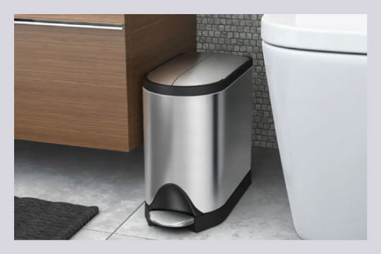 Empty the toilet trash bin daily to eliminate bad odour.