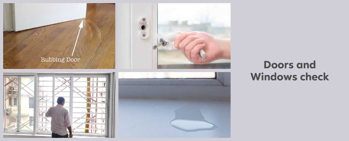 During your annual home maintenance, check all the doors and windows thoroughly.