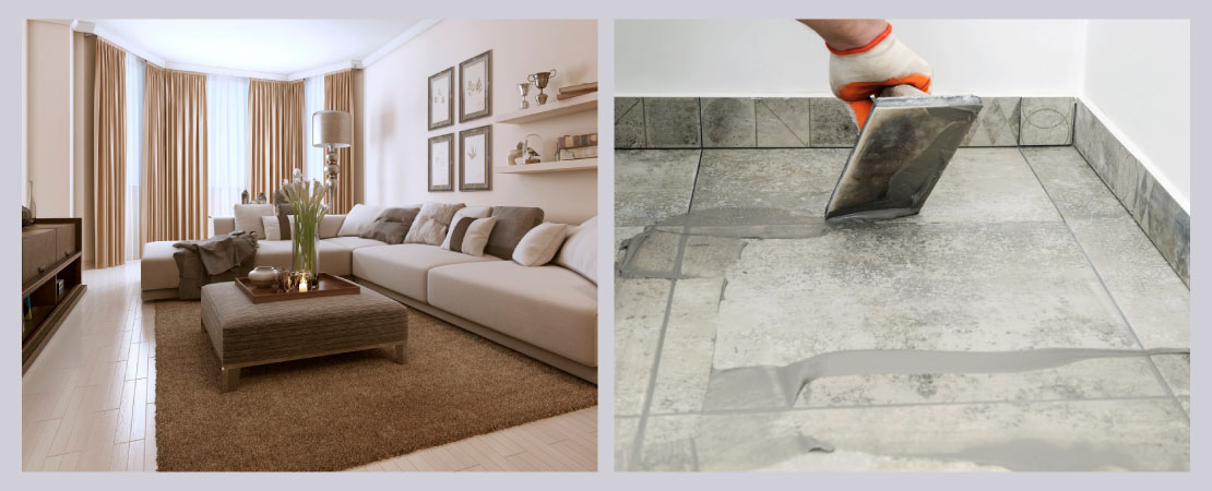A chic way to do up your floor is to use mats and rugs. However, it is okay if you want to keep the floor untouched but re-grout the tile joints.