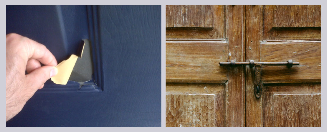 Read why paint deteriorates or peels off the doors?
